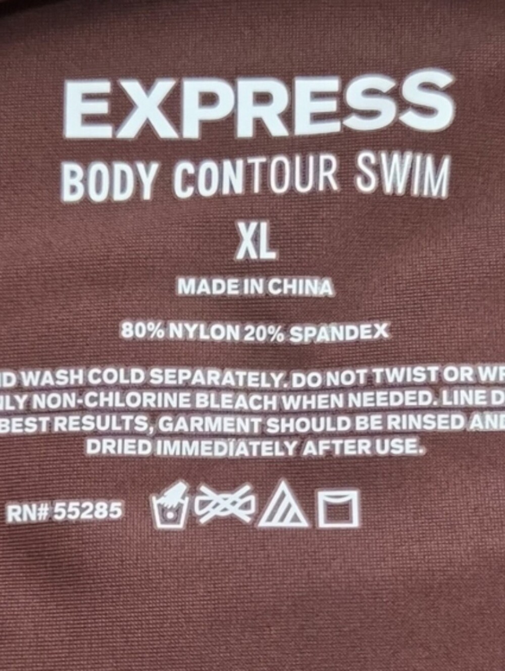 Express Body Contour One Piece Swimsuit XL NWT Minimalist Chic Baddie Resort - Picture 8 of 11
